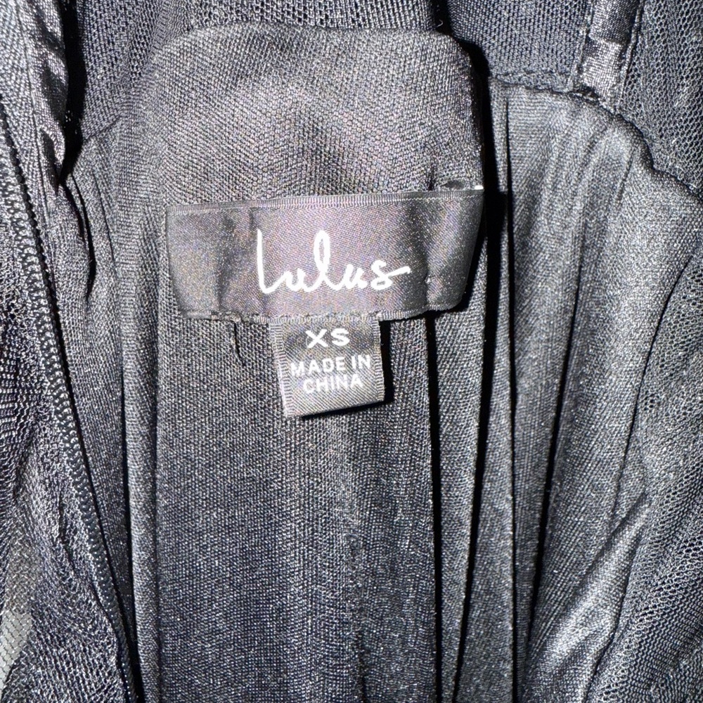Lulu's Elegant Black Mesh Dress
